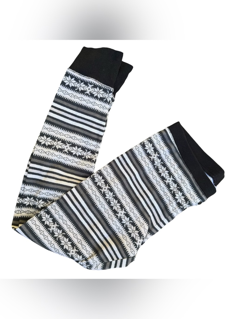 Old Navy Holiday Inspired Black White Loungewear Cozy Sleep Pajama Pants M